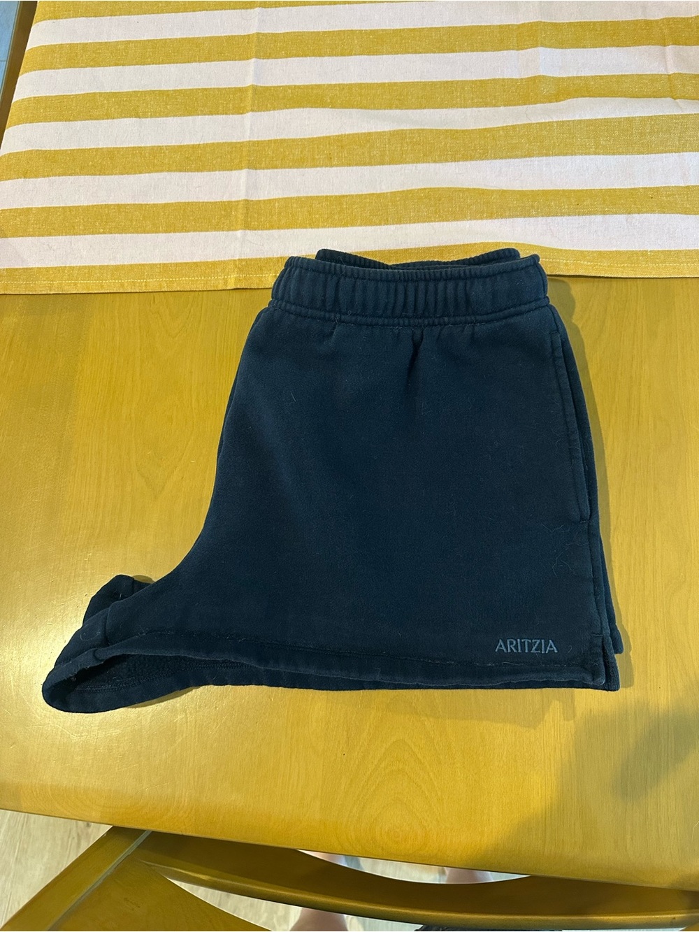 Aritzia Navy Athletic Sweat Shorts with Elastic Waist